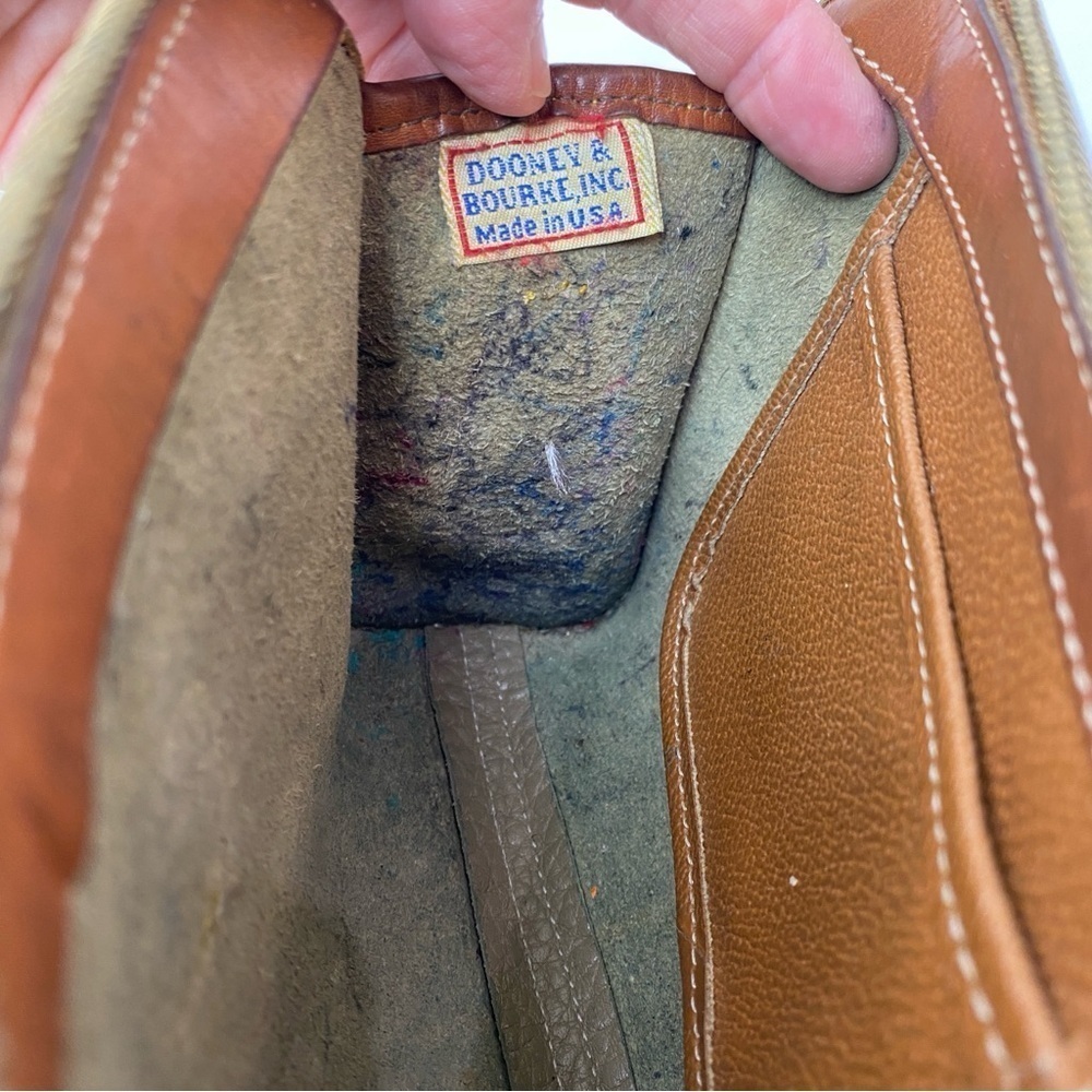 Vintage 80/90s Y2K Dooney & Bourke Leather Calfskin Mini Zip Top Cross Body Bag - Picture 13 of 16